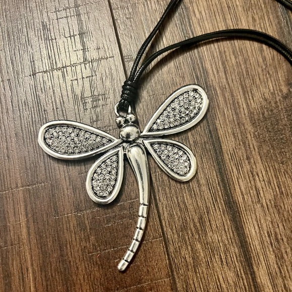 Paris Black leather chain Firefly Boho Necklace - Picture 4 of 4